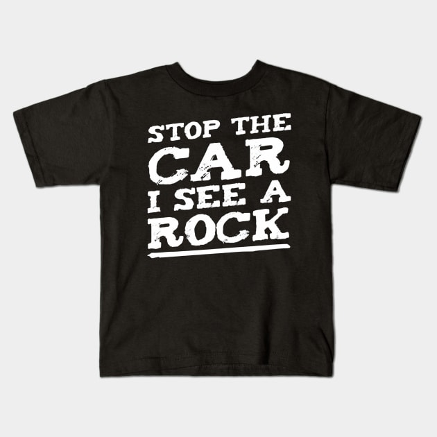 stop the car i see rock Kids T-Shirt by awalsae